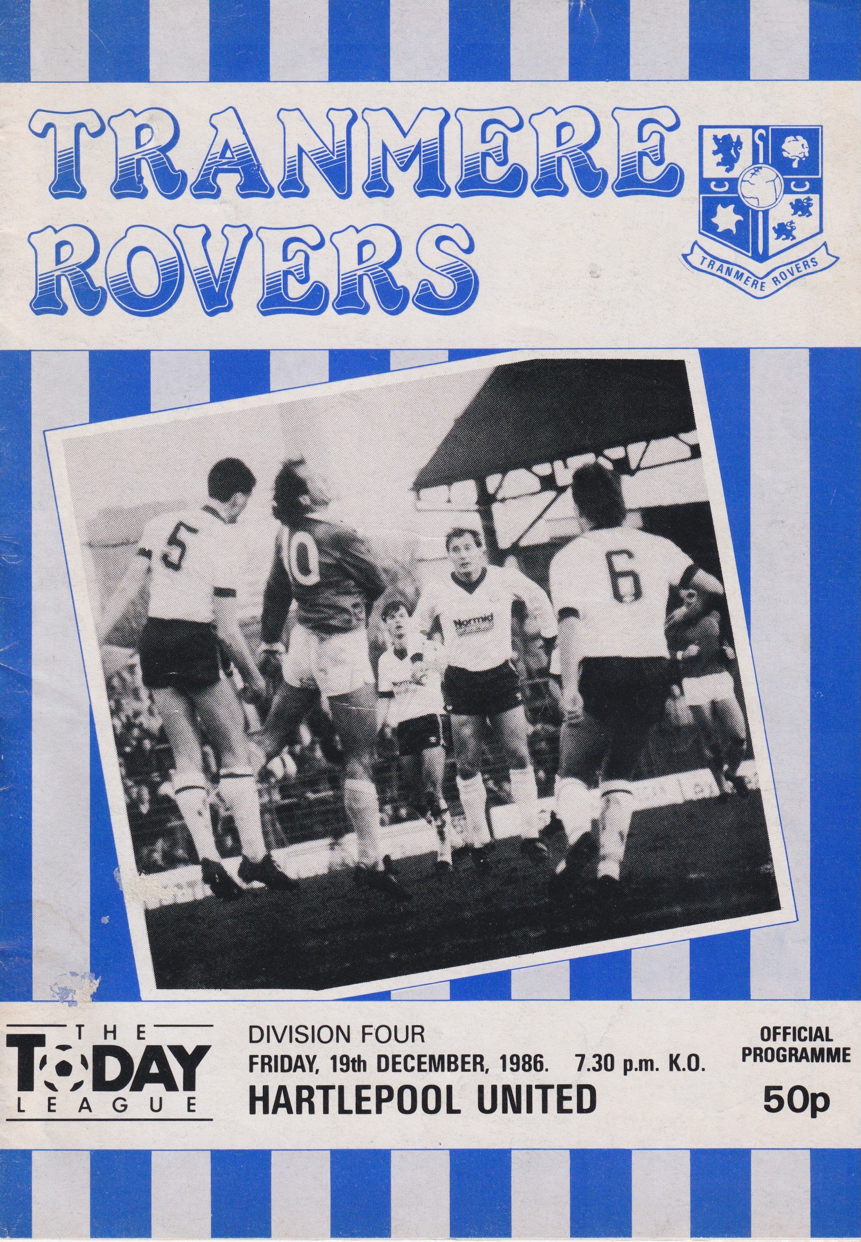 Tranmere Rovers v Hartlepool United match programme